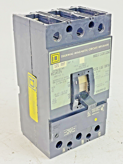 SQUARE D - KC34125 SERIES 2 - CIRCUIT BREAKER - 125 A, 480 VAC, 3 POLE