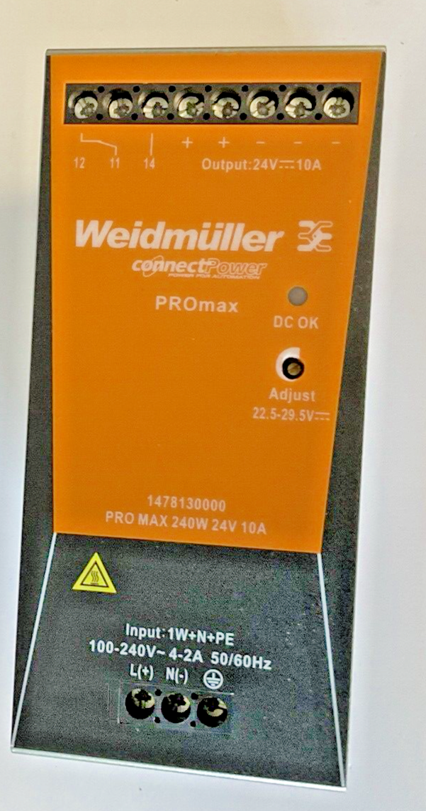 WEIDMULLER 1478130000 SWITCHING POWER SUPPLY 240W 24V 10A