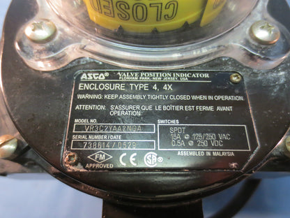 UNITORQ M-104 K4/4 DLS FCW PNEUMATIC ACTUATOR w/ ASCO VR3C2YAA2NGA  8317G35