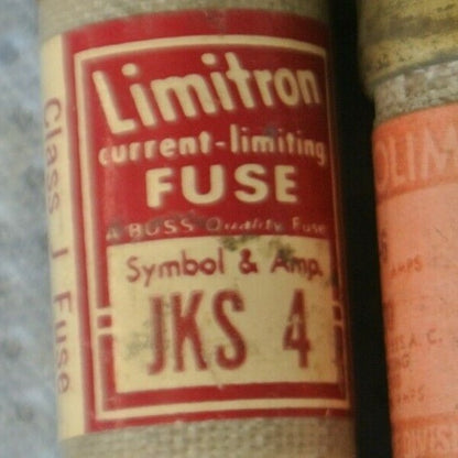 MIXED LOT of 12 / CLASS J CURRENT-LIMITING FUSES / 1A, 4A, 5A, 6A, 15A, 20A 600V