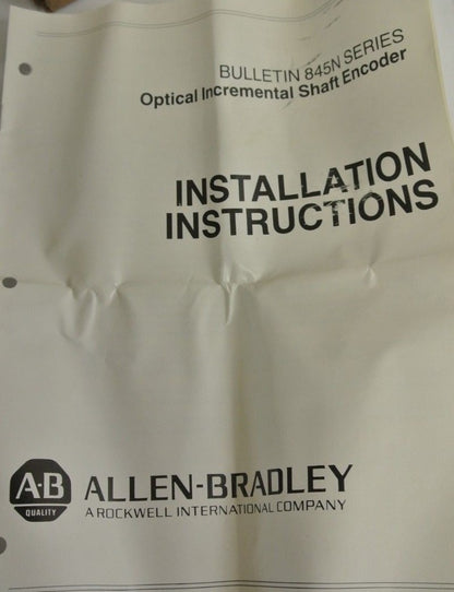 ALLEN-BRADLEY 845N-SJDN4-CGN2 - INCREMENTAL OPTICAL ENCODER - NEW SURPLUS