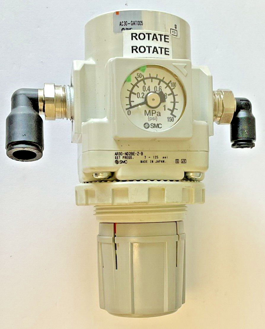 SMC AR30-N02BE-Z-B PNEUMATIC REGULATOR 7-125PSI