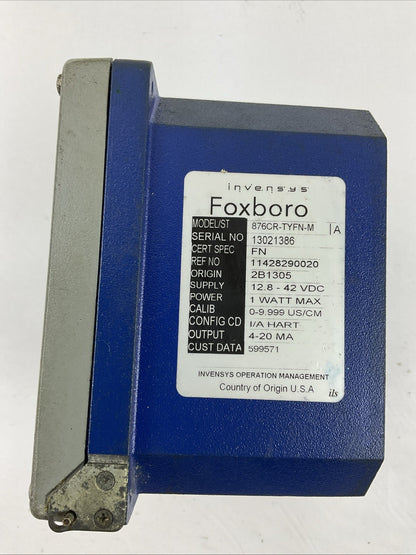 FOXBORO 876CR-TYFN-M INTELLIGENT ELECTROCHEMICAL TRANSMITTER 12.8-42VDC 1WATT