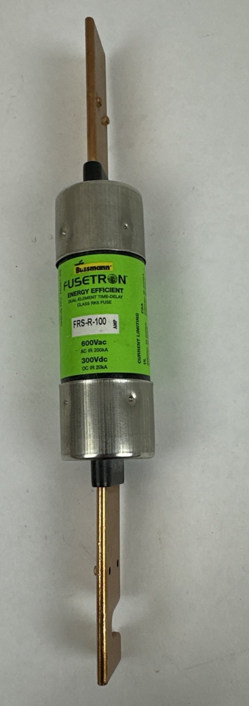 Cooper Bussmann FRS-R-100 100A 600V RK5 Time-Delay Fuse Fusetron