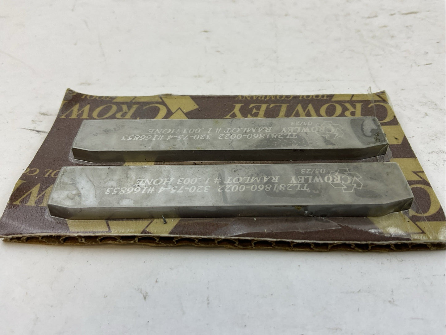 CROWLEY TL281860-0022 320-75-4 #166853 RAMLOT #1.003 HONE TOOL BLADE (LOT OF 2)