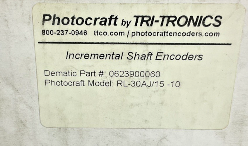 PHOTOCRAFT RL-30AJ/15 ENCODER 15VDC 30PPR