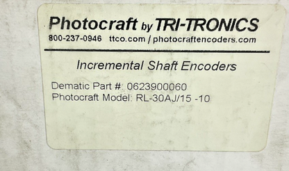 PHOTOCRAFT RL-30AJ/15 ENCODER 15VDC 30PPR