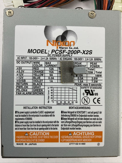 NIPRON PCSF-200P-X2S DC POWER SUPPLY