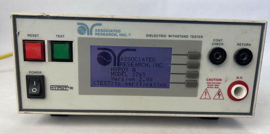 ASSOCIATED RESEARCH HYPOT III 3765 VER 2 DIELECTRIC WITHSTAND TESTER 115/230VAC