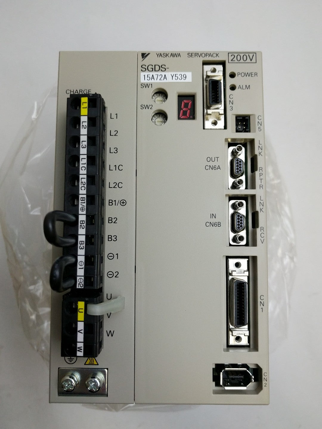 YASKAWA SGDS-15A72AY539 AC SERVOPACK OUTPUT: 230VAC, 0-300Hz 11.6A NEW SURPLUS