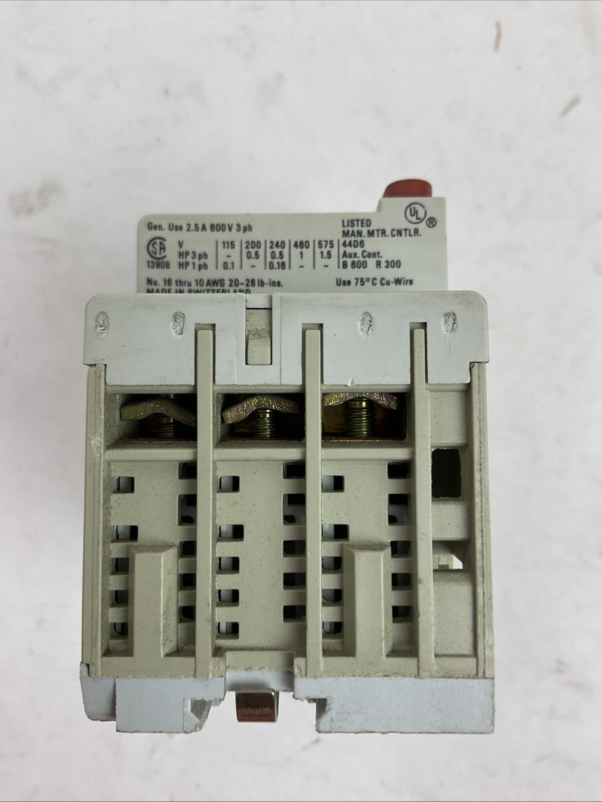 ALLEN BRADLEY 140-MN-0250 SER C MANUAL MOTOR STARTER 600V 3PH 1.5HP 1.6-2.5A