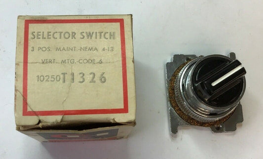 CUTLER HAMMER 10250T1326 SELECTOR SWITCH 3 POS CAM CODE#2