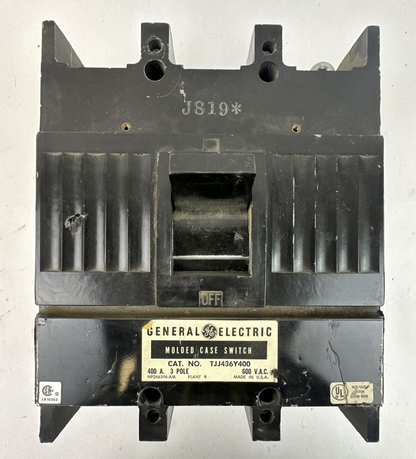 GE TJJ436Y400 CIRCUIT BREAKER 400AMP 3POLE 600VAC
