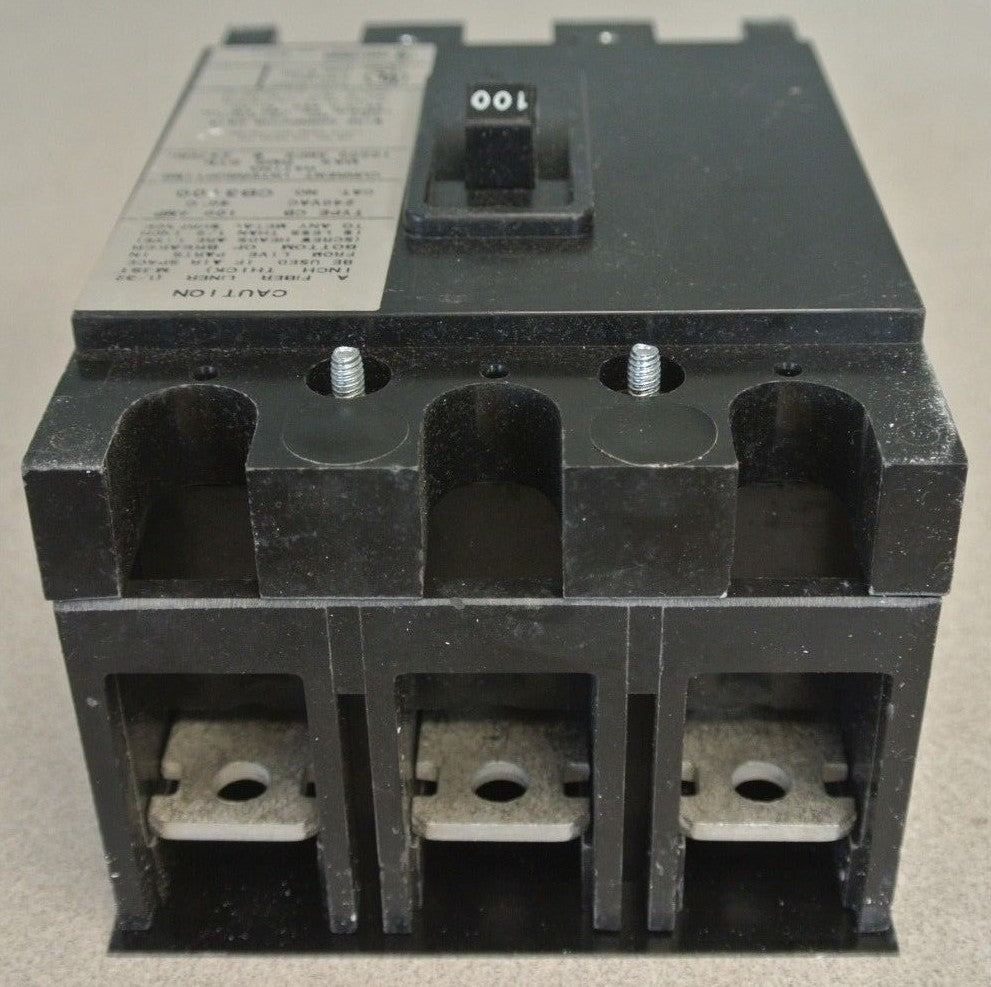 CHALLENGER CB3100L CIRCUIT BREAKER 100A / 240VAC / 3-POLE /  NEW SURPLUS