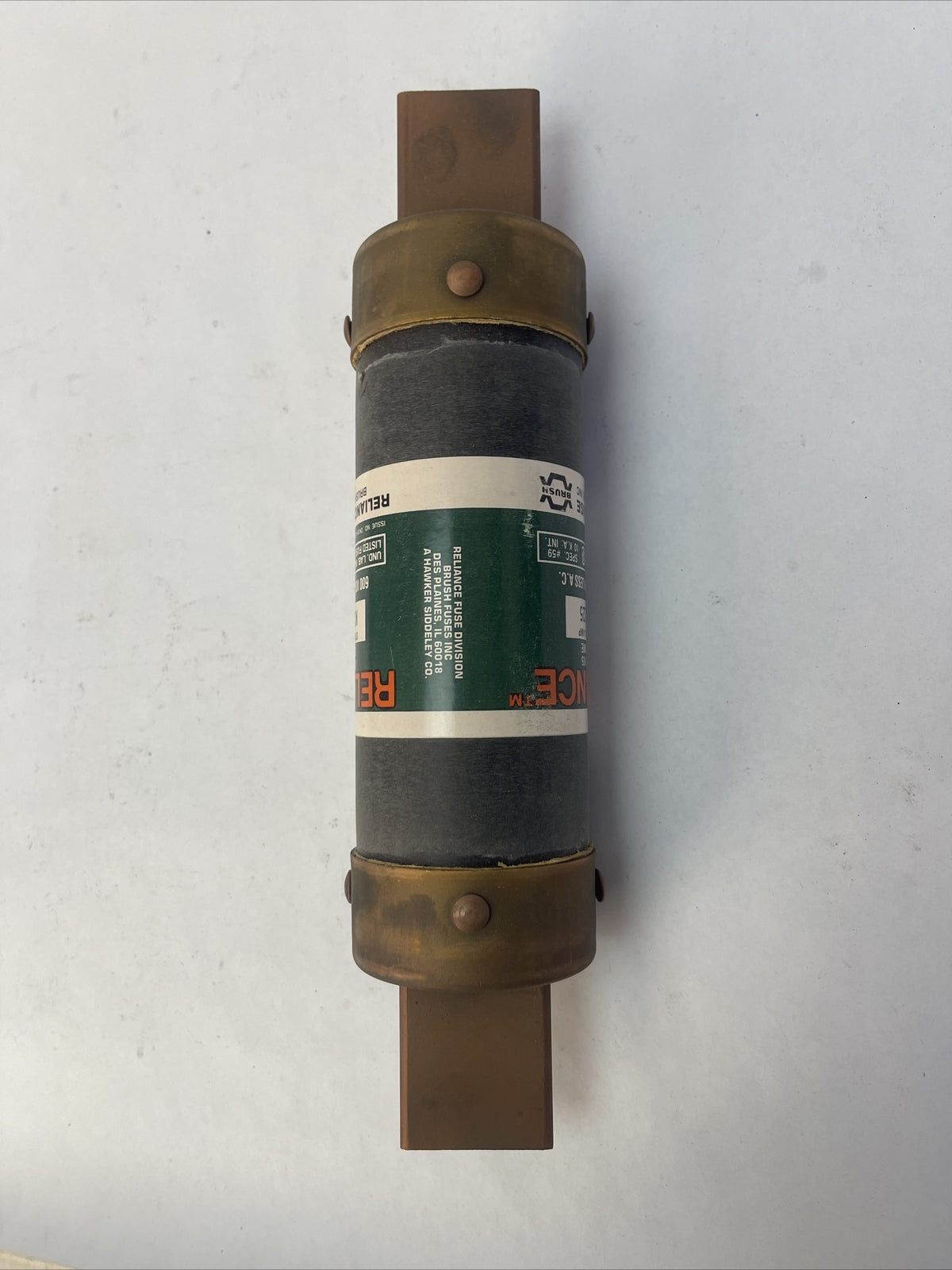 RELIANCE KOS225 CLASS K5 ONE TIME FUSE 600VAC 225AMP