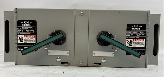 SIEMENS V7E3633R SER A 600V 100AMP 3PHASE 3POLE TWIN FUSIBLE VACU-BREAK SWITCH