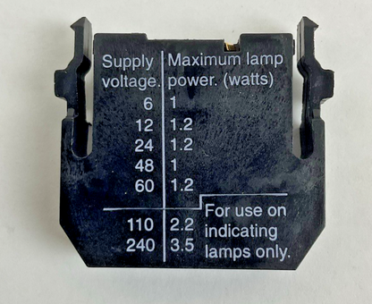 CUTLER HAMMER E22D SERIES A2 250V LIGHT UNIT FULL VOLTAGE CONTACT BLOCK LOT OF 4