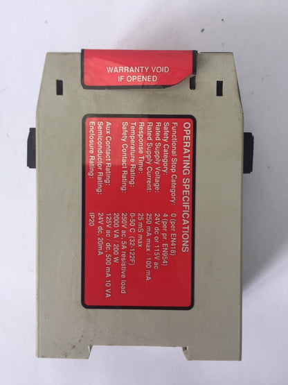 BANNER ES-GA-5A MACHINE SAFETY RELAY 24VDC OR 115VAC 250 mA/100mA