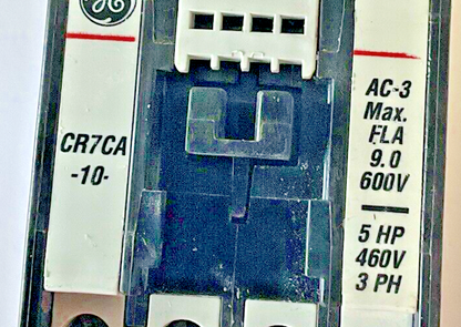 GENERAL ELECTRIC CR7CA CONTACTOR 600VAC 25AMPS 5HP