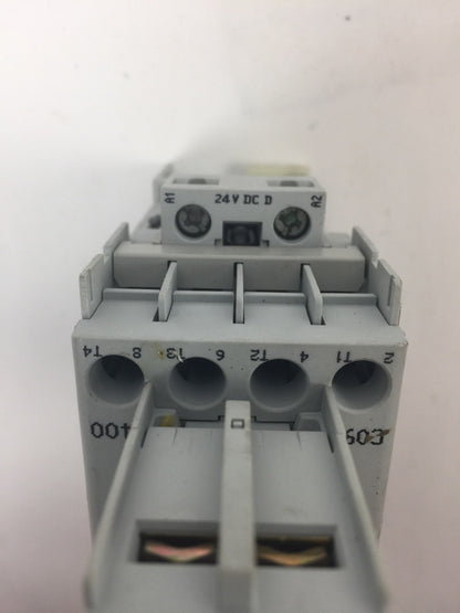 ALLEN BRADLEY 100-C09Z*400 CONTACTOR WITH 100-F COIL 24VDC