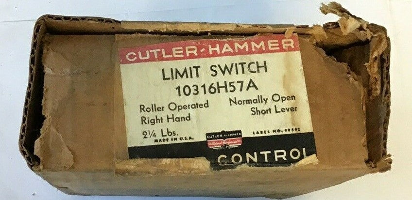 CUTLER HAMMER 10316H57A LIMIT SWITCH 2 1/4LBS 600V  RIGHT HAND