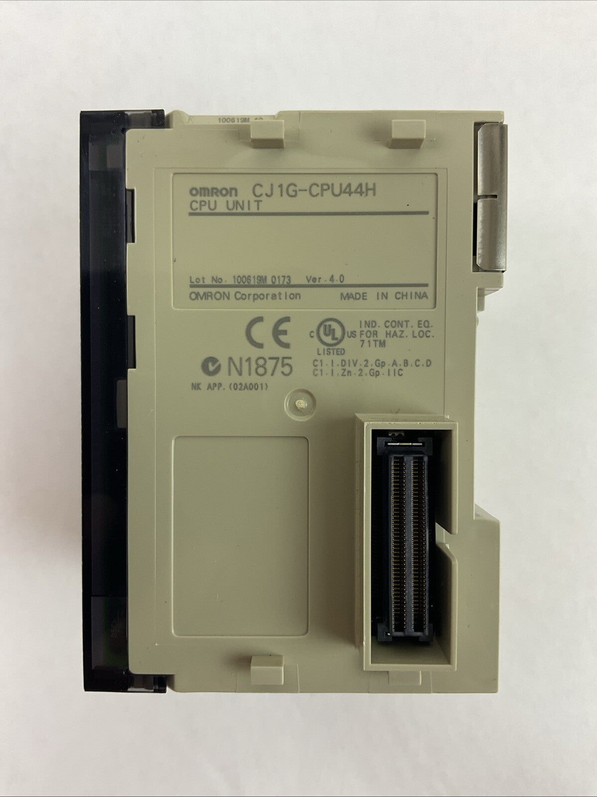 OMRON CJ1G-CPU44H PROGRAMMABLE CONTROLLER VER 4.0 CPU UNIT