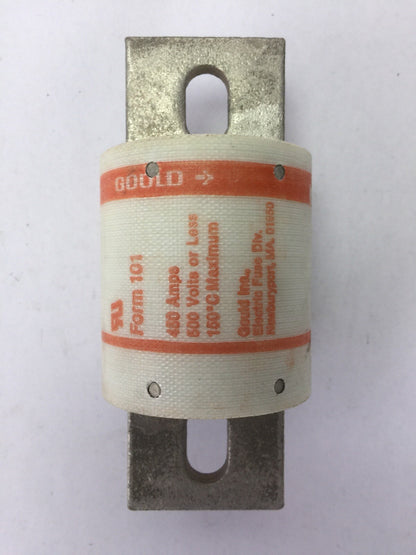 GOULD SHAWMUT AMPTRAP A50P450 FUSE 450 AMP 500VAC TYPE 4 FORM 101