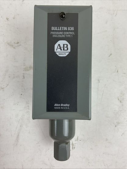 ALLEN BRADLEY 836-C7A PRESSURE CONTROL ADJ RANGE 4-150PSI ADJ DIFF 2-25PSI