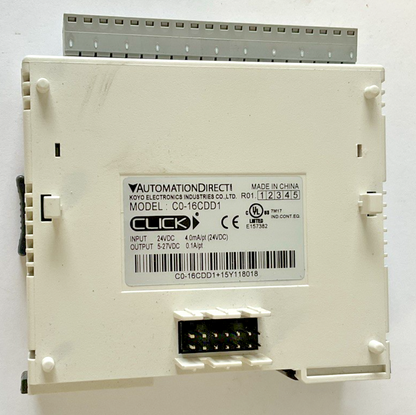 AUTOMATION DIRECT C0-16CDD1 INPUT MODULE 24VDC 4.0MA 0.1A