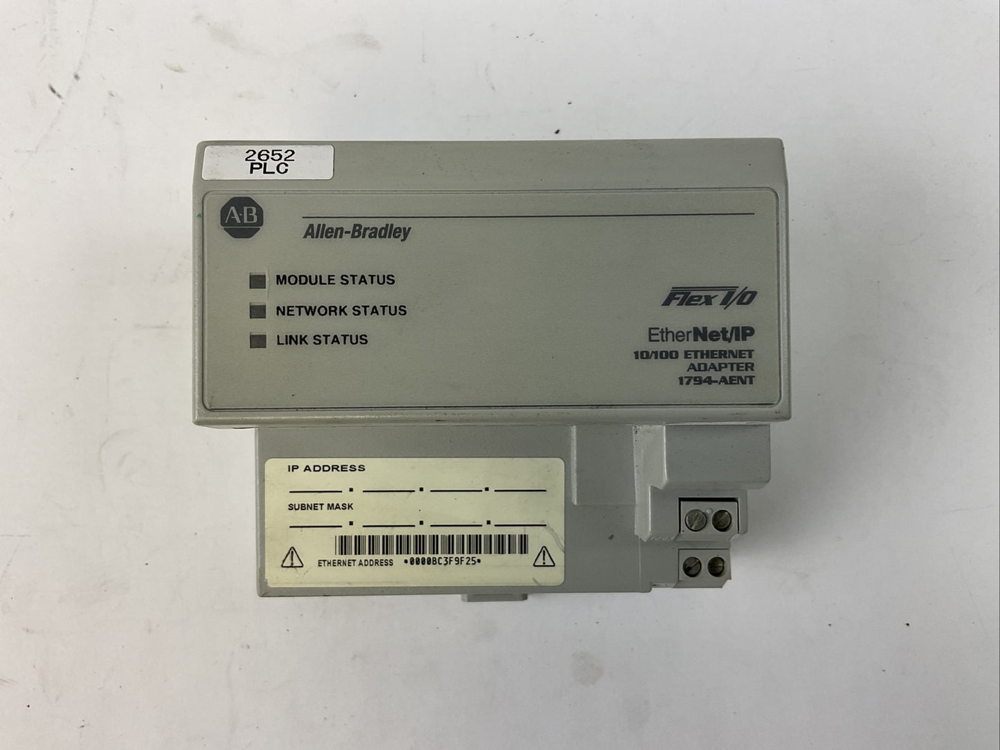 ALLEN BRADLEY 1794-AENT SER A REV B01 F/W REV 3.1 FLEX I/O ETHERNET/IP 10/100