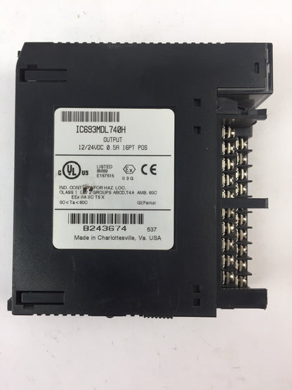 GE FANUC IC693MDL740H OUTPUT MODULE 12/24VDC 0.5A 16PT POS