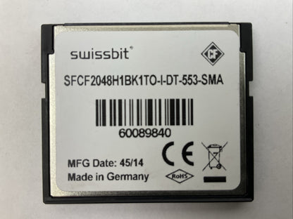 NORDSON 1034283 VER 3.8.6.8 SWISSBIT SFCF2048H1BK1TO-I-DT-553-SMA 2GB COMPACT