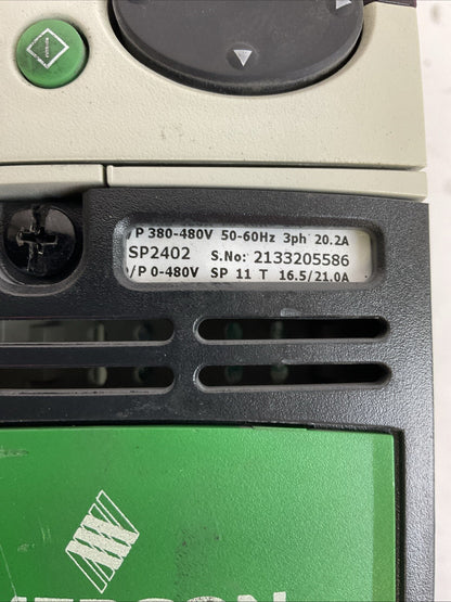 EMERSON CONTROL TECHNIQUES SP2402 UNIDRIVE INPUT 380-480V OUTPUT 0-480V 16.5/21A