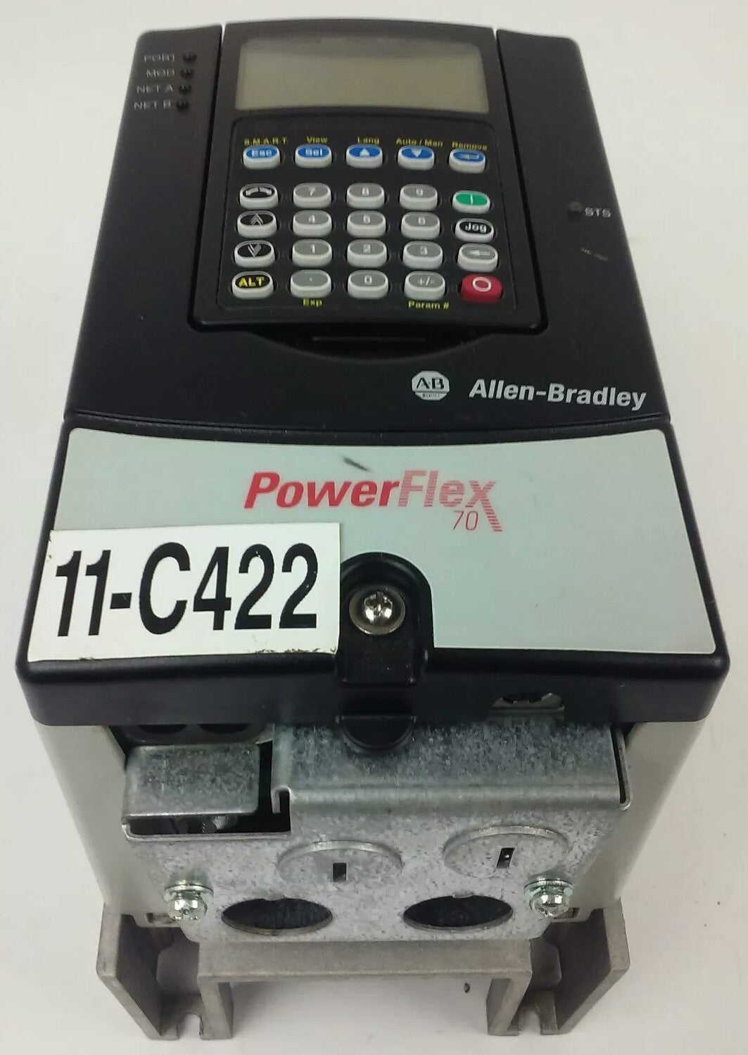ALLEN BRADLEY POWER FLEX 70 20A-D2P1A0AYNNENN SER. A,3PH,480V, 1HP, W/ 20-HIM-A3
