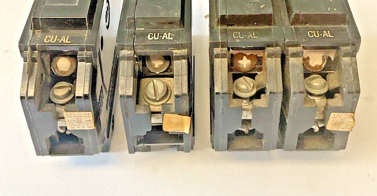 GENERAL ELECTRIC TQL CIRCUIT BREAKERS TQL1120,TQL1150,TQL2140 120/240VAC LOTOF3
