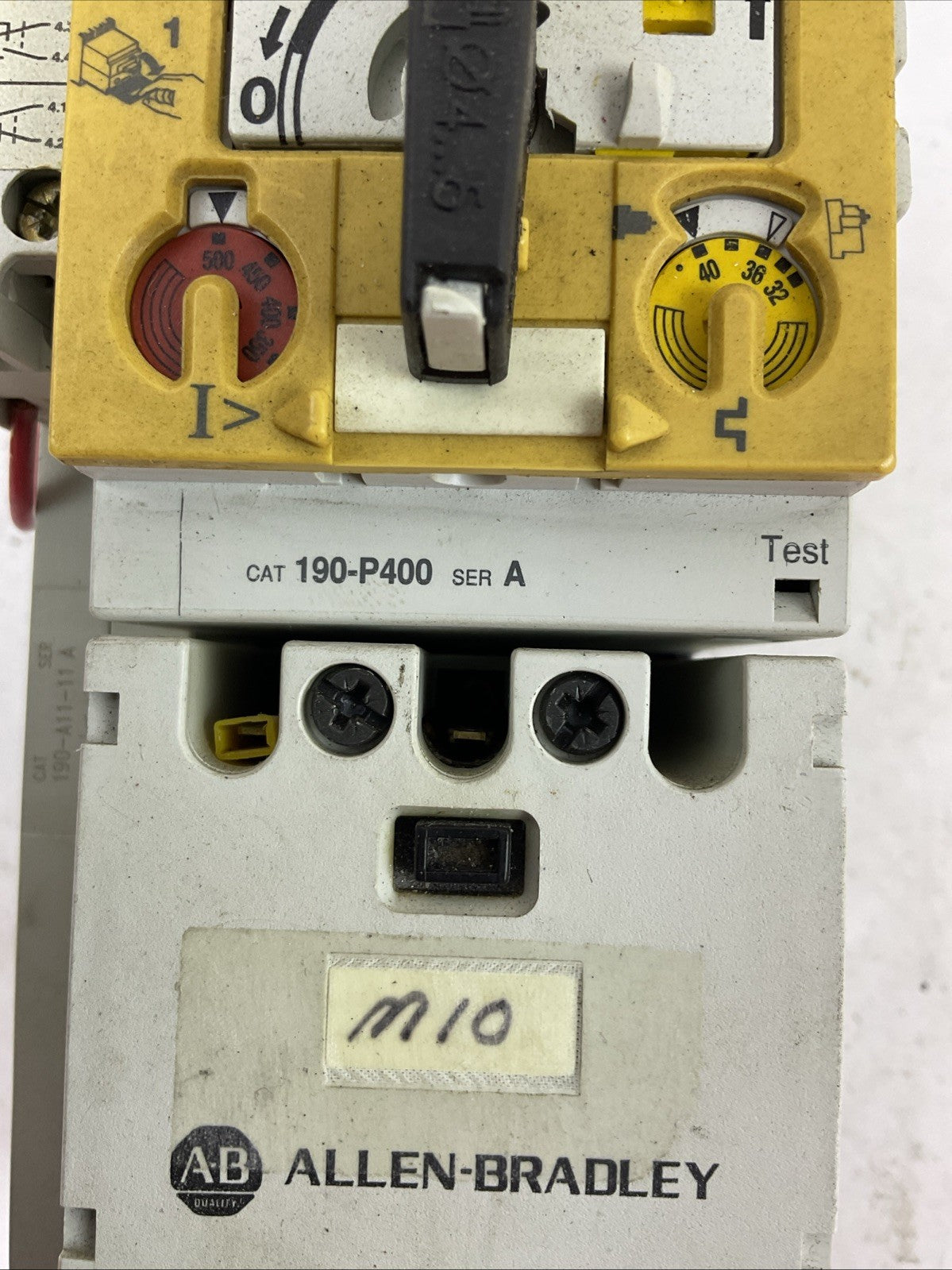 ALLEN BRADLEY STARTER 190-A40 COIL 120V 190-P400 190-T11-11 190-A11-11 190-CPS40