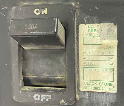 BLACK-STONE NF 500A CIRCUIT BREAKER 600VAC
