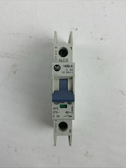 ALLEN BRADLEY 1489-A1D050 SER A INDUSTRIAL CIRCUIT BREAKER 277VAC 5A (LOT OF 2)