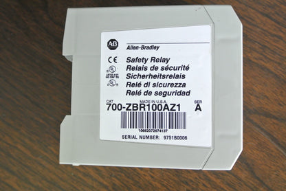 ALLEN-BRADLEY 700-ZBR100AZ1 Ser. A SAFETY RELAY 120V / 24V - NEW SURPLUS
