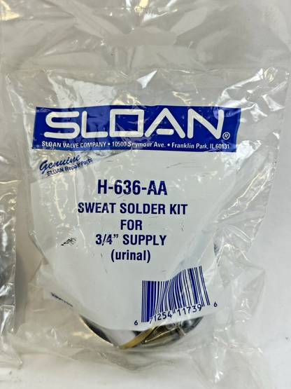 SLOAN H-636-AA SWEAT SOLDER KIT FOR 3/4'' SUPPLY (URINAL) LOT OF 2