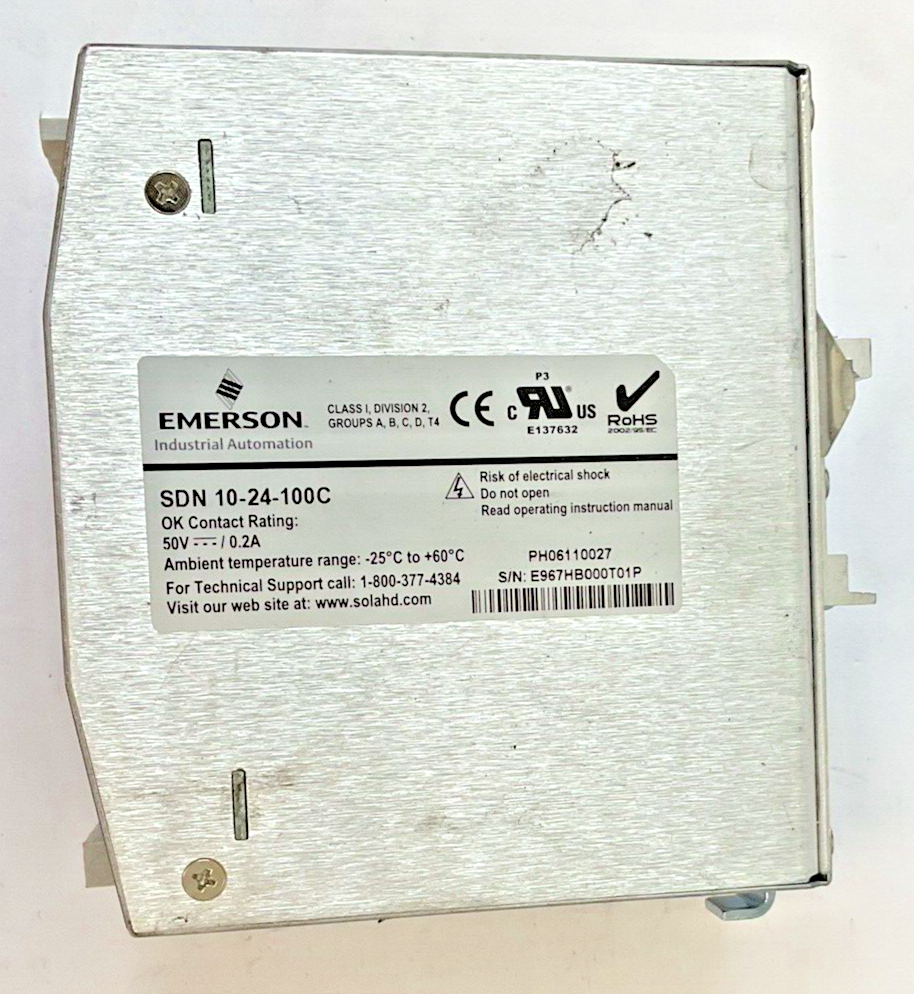 EMERSON SOLA SDN 10-24-100C POWER SUPPLY 28.5VDC