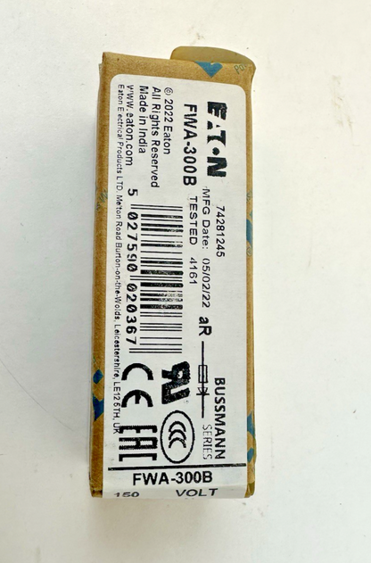 EATON BUSSMANN SERIES FWA-300B SEMICONDUCTOR FUSE 150V 300A