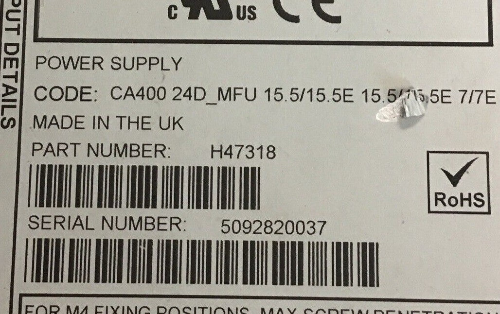 TDK-LAMBDA ALPHA 400W H47318 POWER SUPPLY 264VAC 47-63HZ