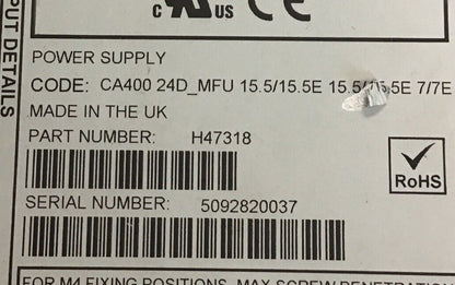 TDK-LAMBDA ALPHA 400W H47318 POWER SUPPLY 264VAC 47-63HZ