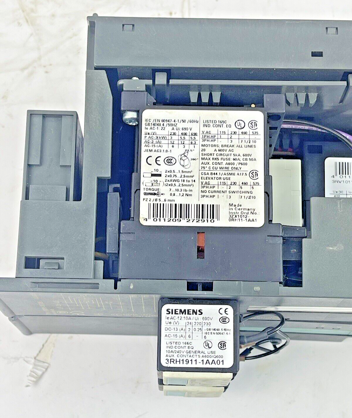 SIEMENS - 3RK1301-0GB00-1AA2/ 3RV1011-0GA10/ 3RH1911-1AA01(X2)