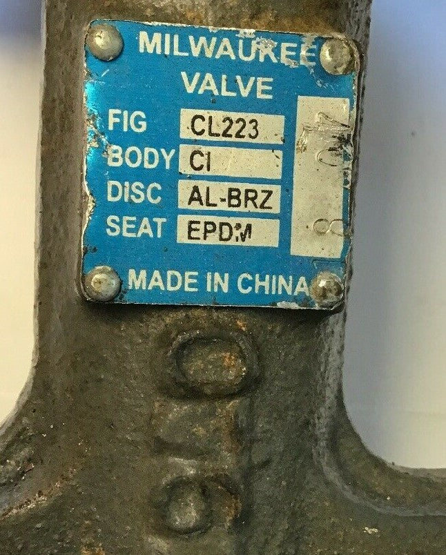 MILWAUKEE VALVE CL223 W/O LEVER EPDM AL-BRZ CI