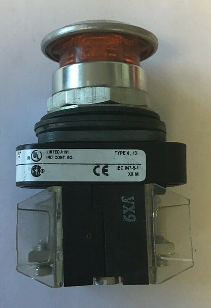 ALLEN BRADLEY 800T-FXQH24AD1 SER.T ORANGE PUSH/PULL BUTTON 24VAC/VDC