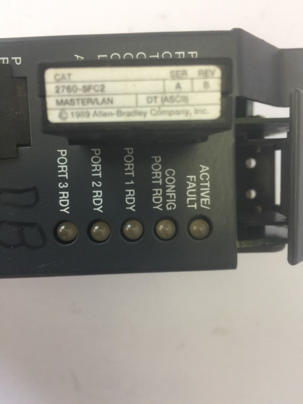 ALLEN BRADLEY 2760-RB/A FLEXIBLE INTERFACE MODULE REV N01 2760-SFC2 MASTER/LAN