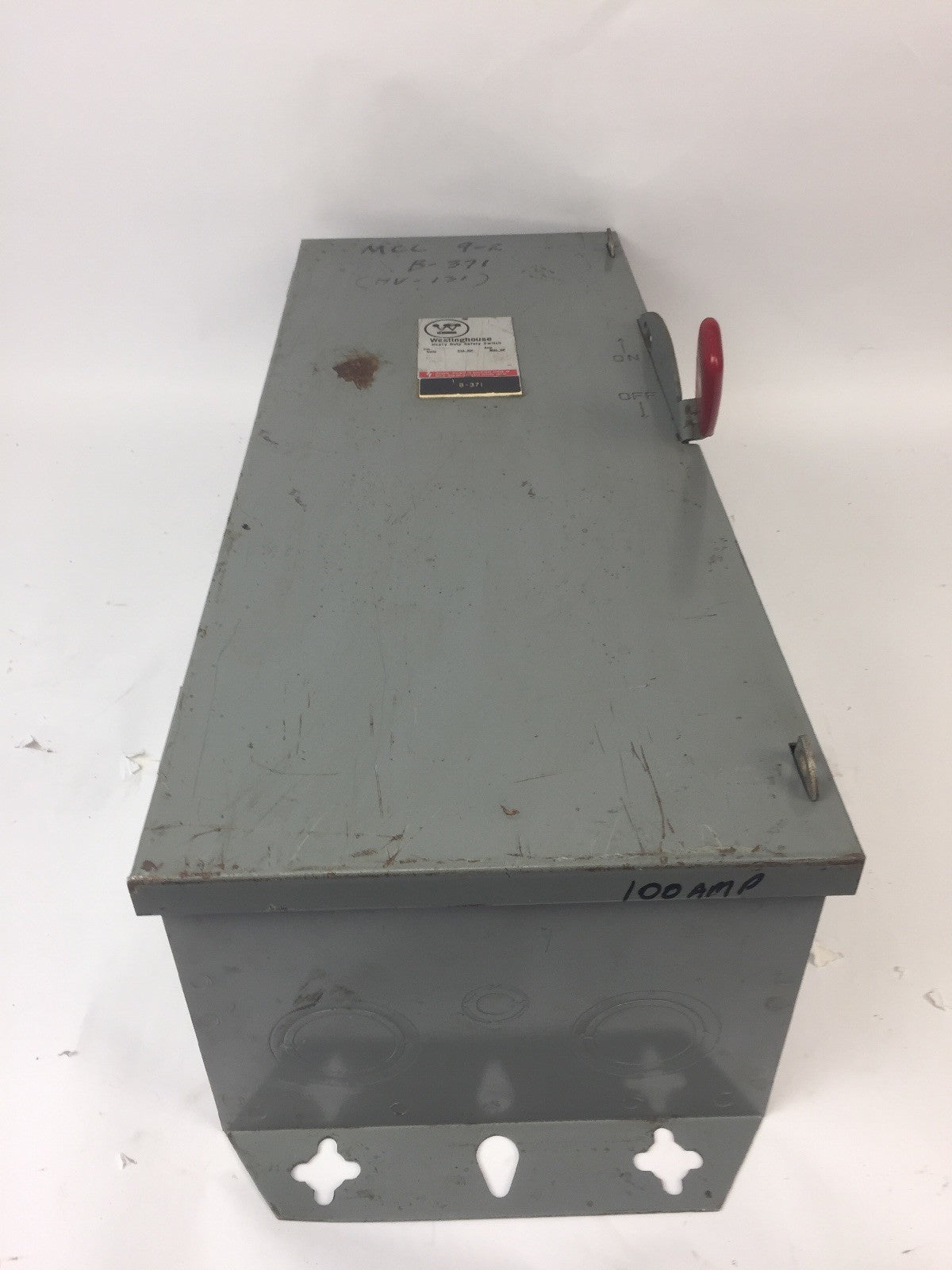 WESTINGHOUSE HUN363 HEAVY DUTY SAFETY SWITCH 100AMP 600VAC 75HP TYPE 1 ENCLOSURE