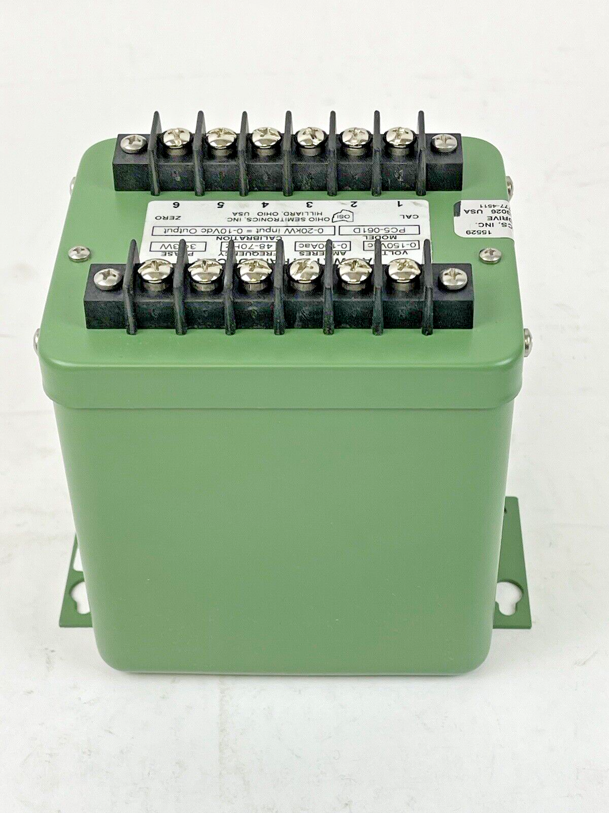 OHIO SEMITRONICS - PC5-061D - AC WATT TRANSDUCER WITH (2) CURRENT TRANSFORMERS